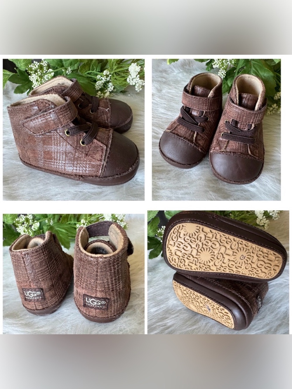 UGG Australia Roldan Baby ‎ Bootie High Tops Leather Suede Brown